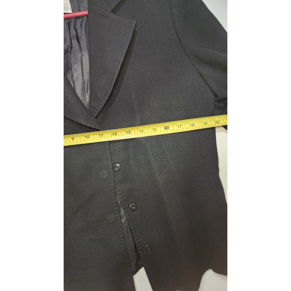 Vtg Neiman Marcus Black Blazer Womens Size 10 Snap Button Split Cuff Sleeves - Picture 5 of 12